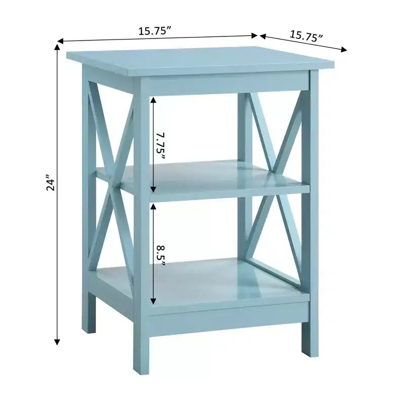 Breighton Home Xavier End Table with Open Shelves