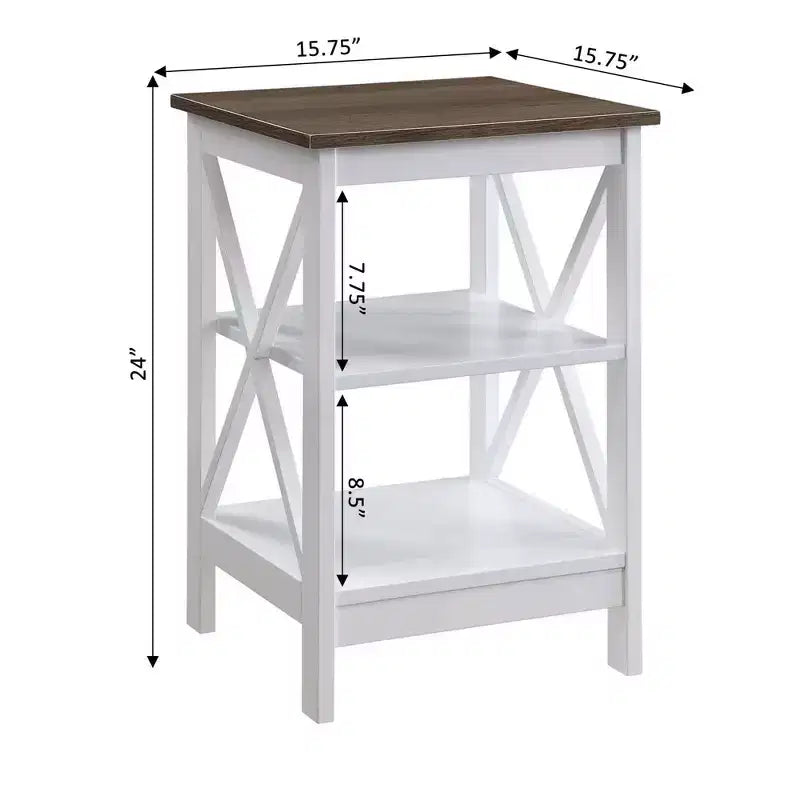 Breighton Home Xavier End Table with Open Shelves