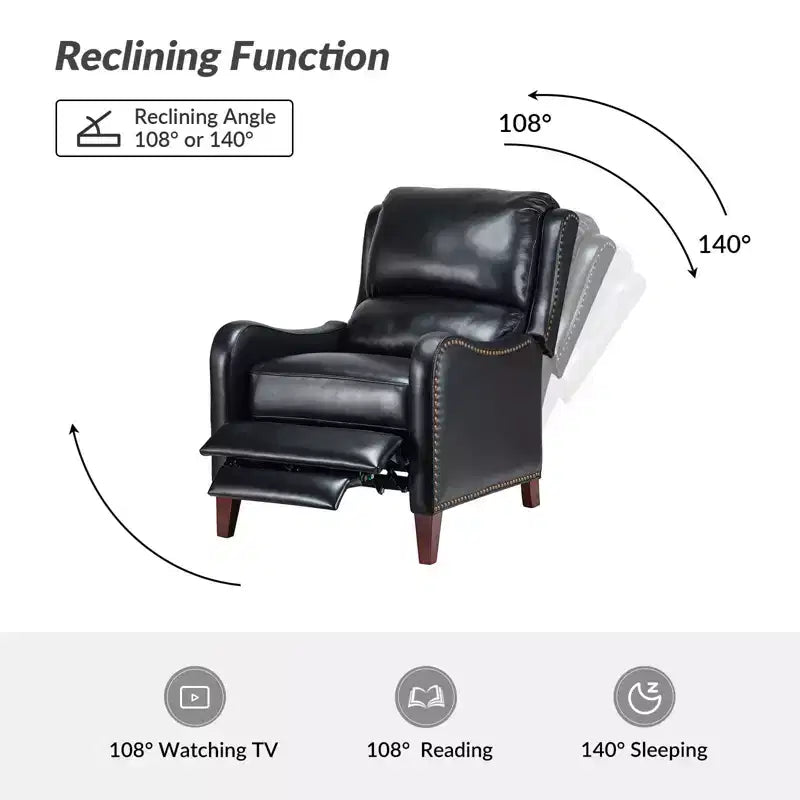 Jade Genuine Leather Chair Recliner | Karat Home