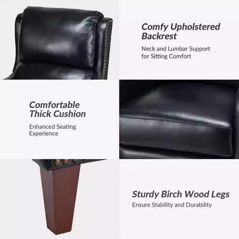 Jade Genuine Leather Chair Recliner | Karat Home