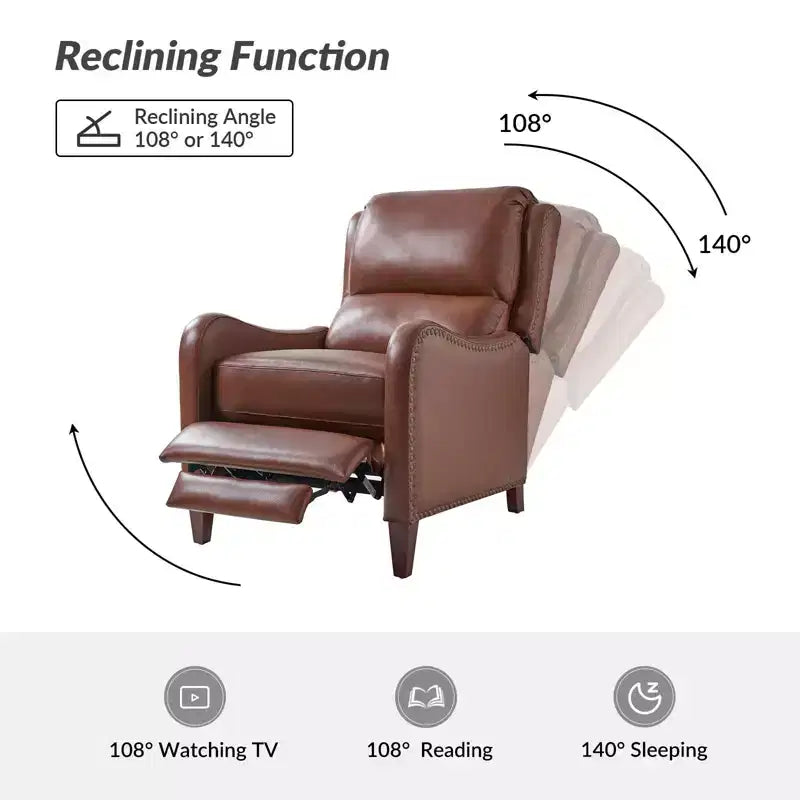 Jade Genuine Leather Chair Recliner | Karat Home