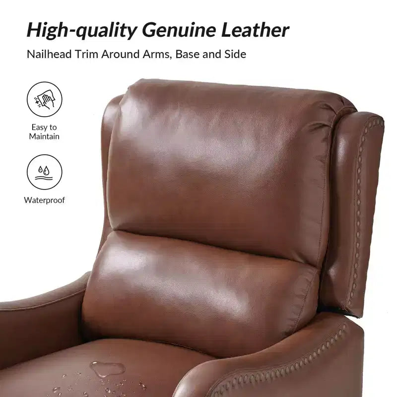 Jade Genuine Leather Chair Recliner | Karat Home