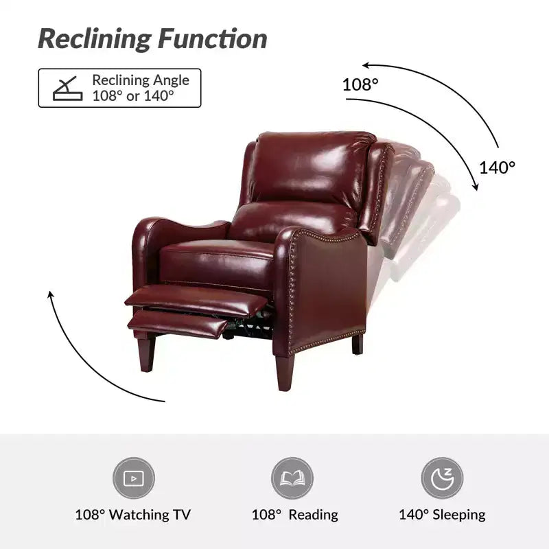 Jade Genuine Leather Chair Recliner | Karat Home