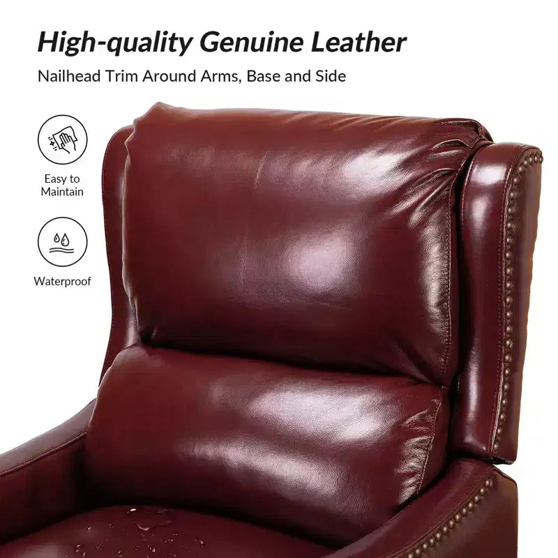 Jade Genuine Leather Chair Recliner | Karat Home