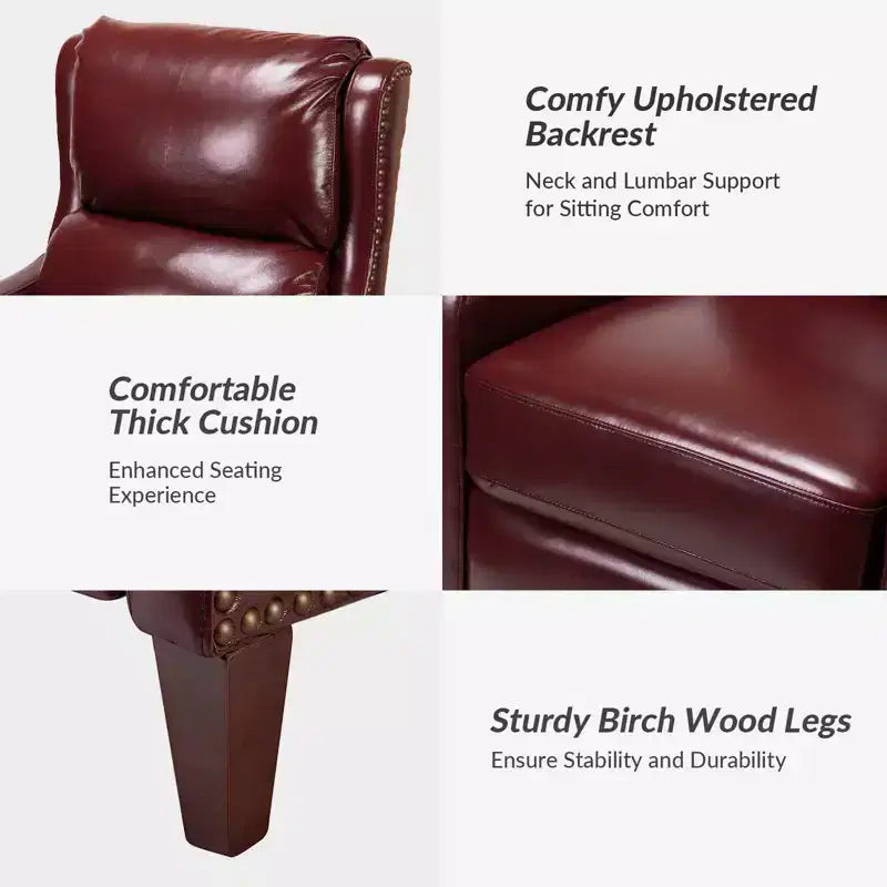 Jade Genuine Leather Chair Recliner | Karat Home
