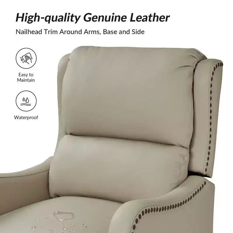 Jade Genuine Leather Chair Recliner | Karat Home