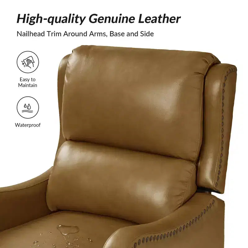 Jade Genuine Leather Chair Recliner | Karat Home