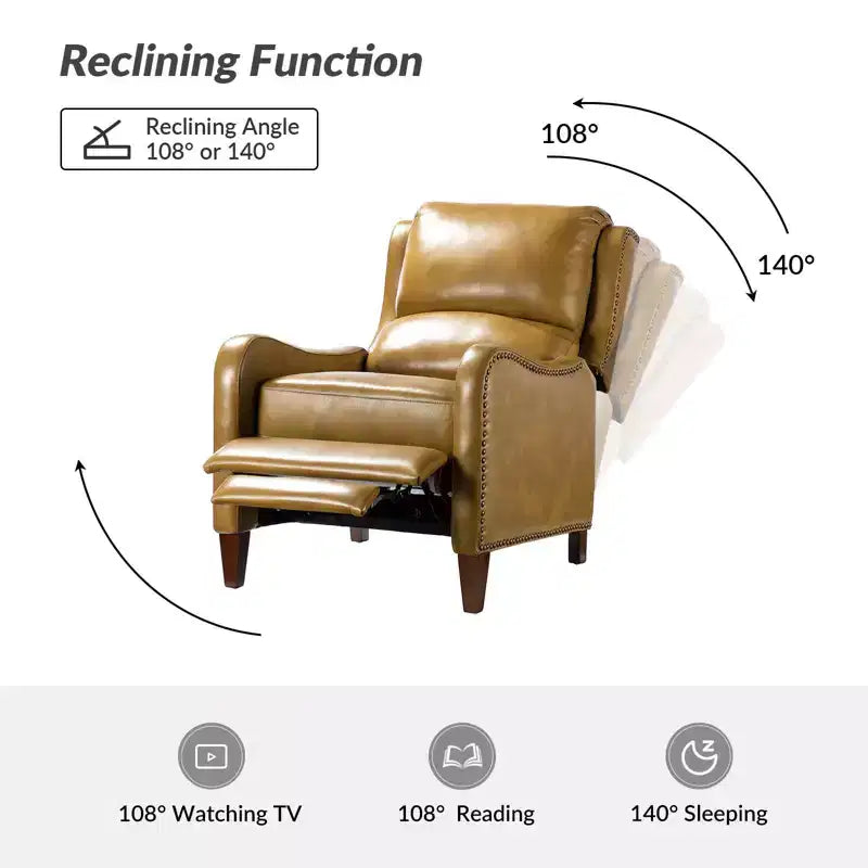 Jade Genuine Leather Chair Recliner | Karat Home