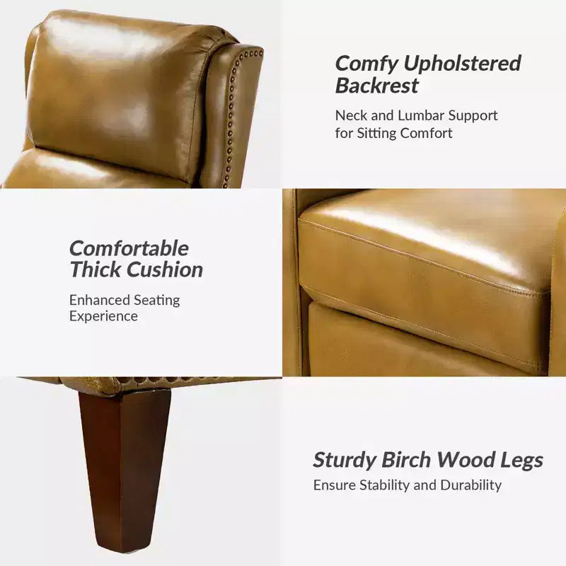 Jade Genuine Leather Chair Recliner | Karat Home