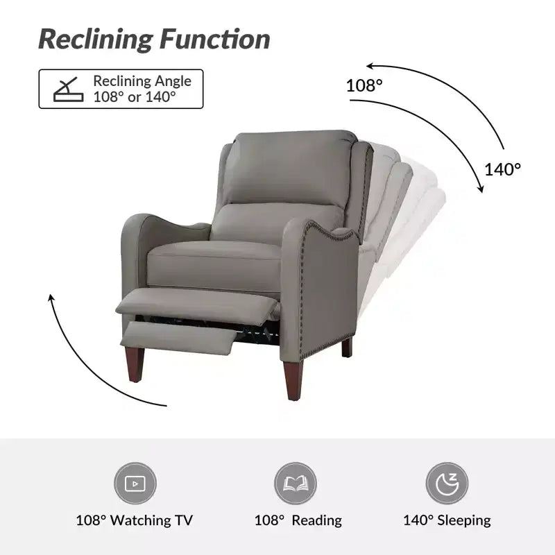 Jade Genuine Leather Chair Recliner | Karat Home