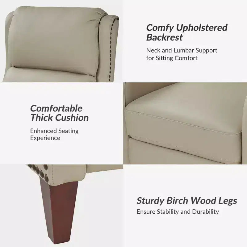 Jade Genuine Leather Chair Recliner | Karat Home