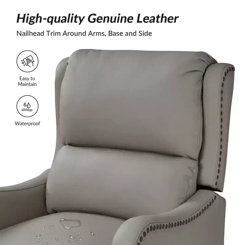 Jade Genuine Leather Chair Recliner | Karat Home