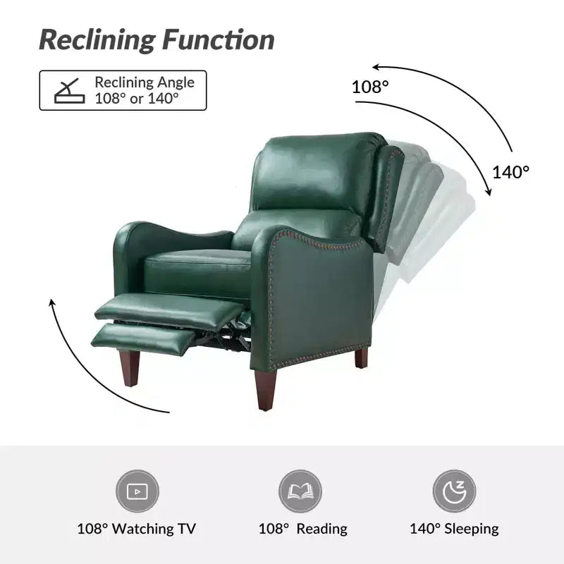 Jade Genuine Leather Chair Recliner | Karat Home