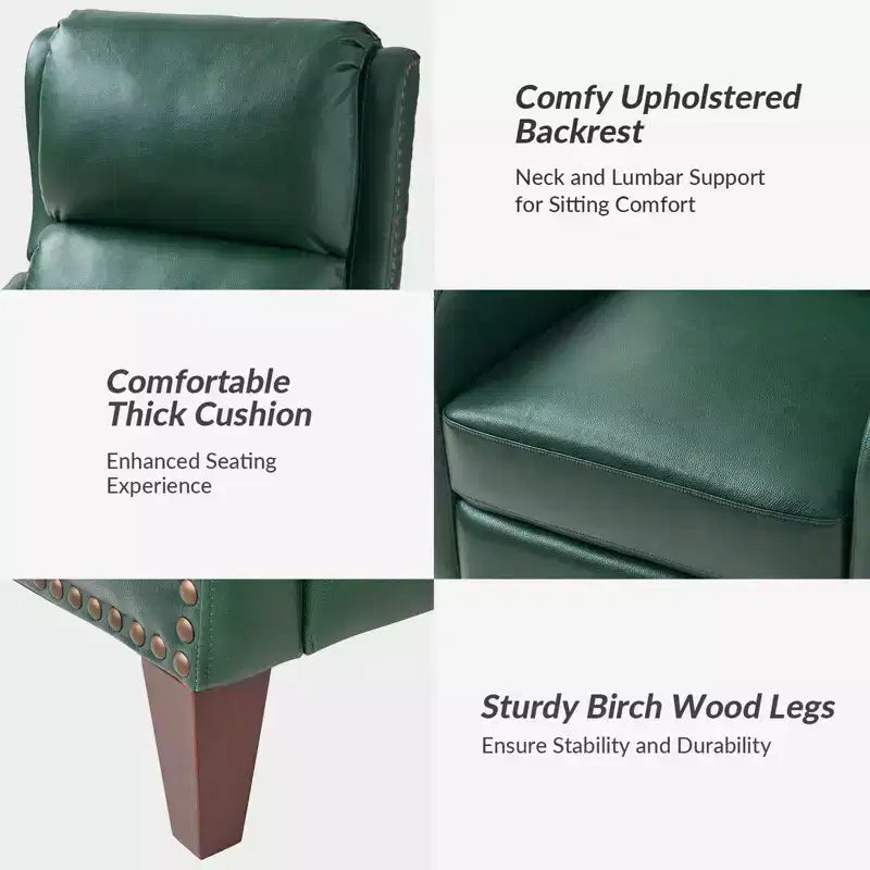 Jade Genuine Leather Chair Recliner | Karat Home