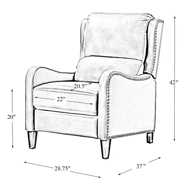 Jade Genuine Leather Chair Recliner | Karat Home
