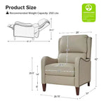 Jade Genuine Leather Chair Recliner | Karat Home