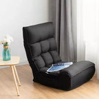 Sillón de suelo plegable Costway de 4 posiciones con respaldo y reposacabezas ajustables