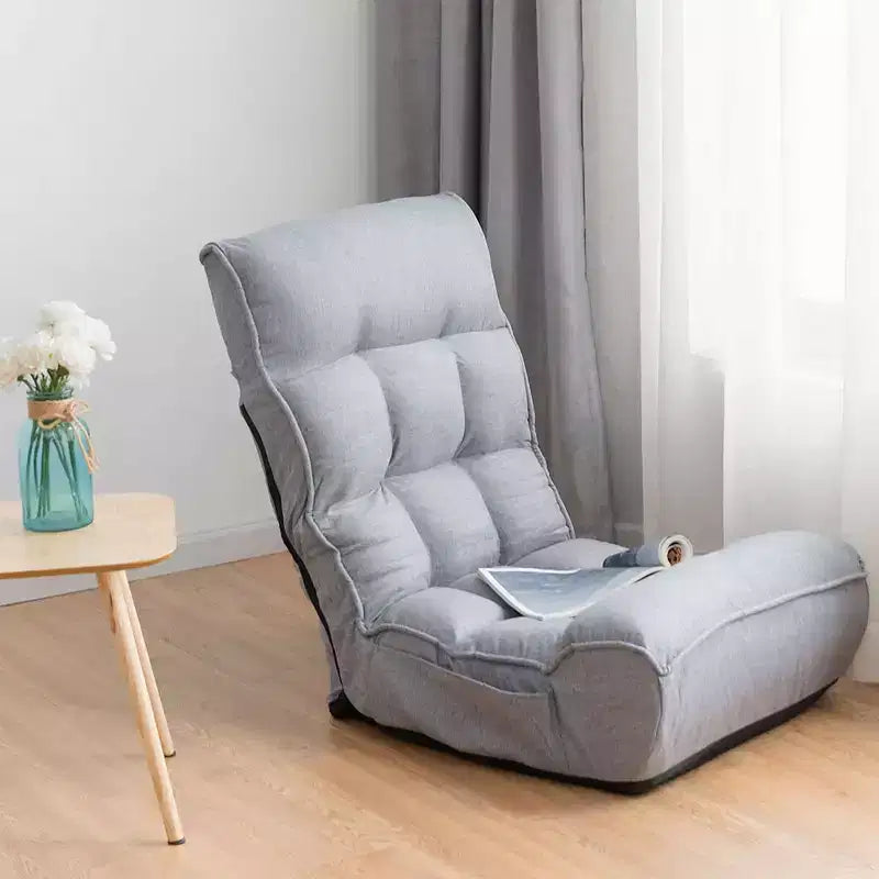 Sillón de suelo plegable Costway de 4 posiciones con respaldo y reposacabezas ajustables