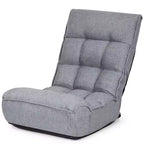 Sillón de suelo plegable Costway de 4 posiciones con respaldo y reposacabezas ajustables
