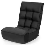 Sillón de suelo plegable Costway de 4 posiciones con respaldo y reposacabezas ajustables
