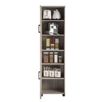 RealRooms Tindall 2 Door Kitchen Pantry Cabinet, Gray Oak