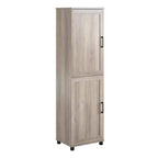 RealRooms Tindall 2 Door Kitchen Pantry Cabinet, Gray Oak