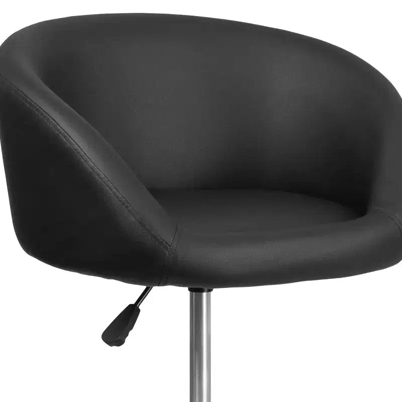 Merrick Lane - Taburete moderno para bar y comedor con asiento tipo cubo, giratorio 360°, altura ajustable y reposapiés de metal