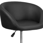 Merrick Lane - Taburete moderno para bar y comedor con asiento tipo cubo, giratorio 360°, altura ajustable y reposapiés de metal