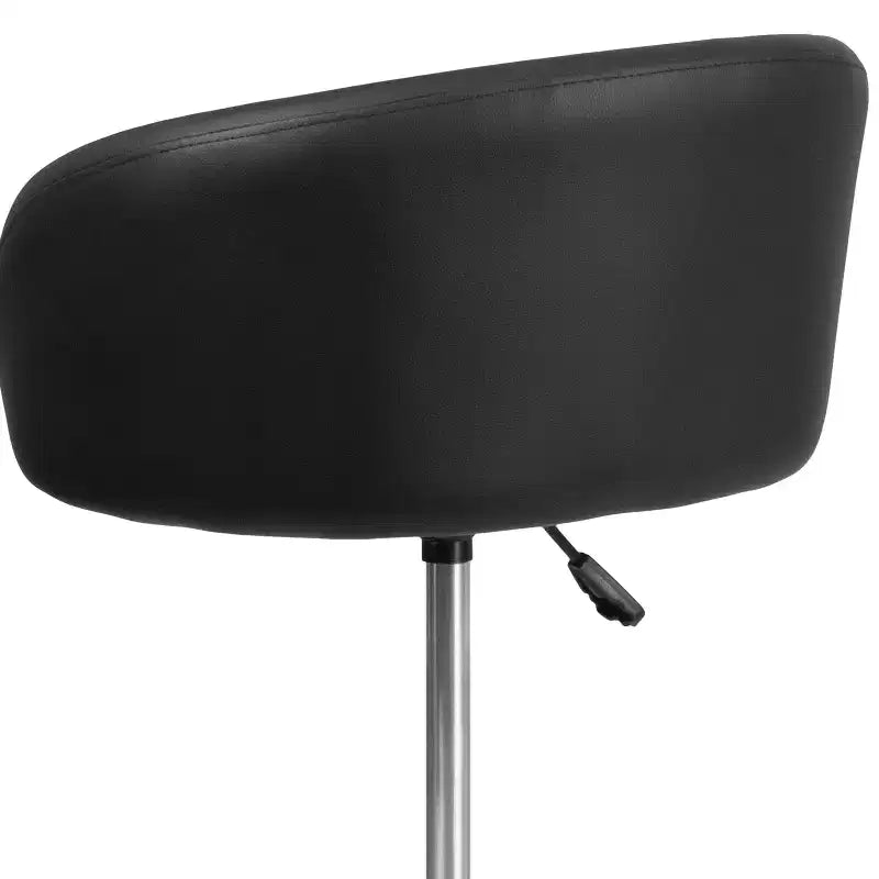 Merrick Lane - Taburete moderno para bar y comedor con asiento tipo cubo, giratorio 360°, altura ajustable y reposapiés de metal