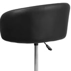 Merrick Lane - Taburete moderno para bar y comedor con asiento tipo cubo, giratorio 360°, altura ajustable y reposapiés de metal