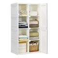 Costway Portable Closet Clothes Foldable Armoire Wardrobe Closet w/ 8 Cubby Storage