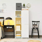 Armario portátil Costway, ropero plegable con 8 cubículos de almacenamiento