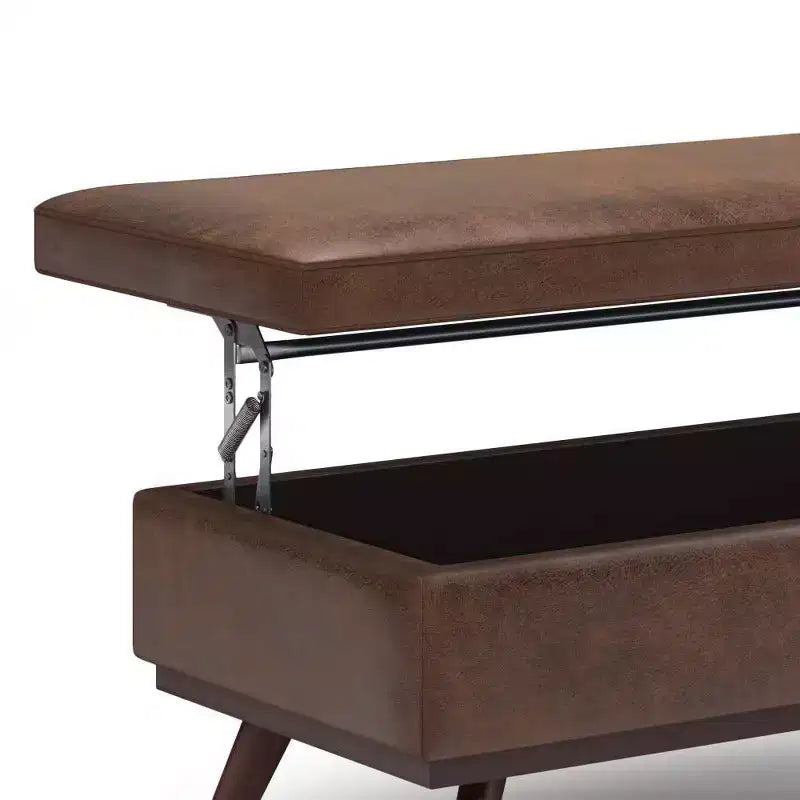 Mesa de centro otomana grande con tapa elevable Ethan - WyndenHall