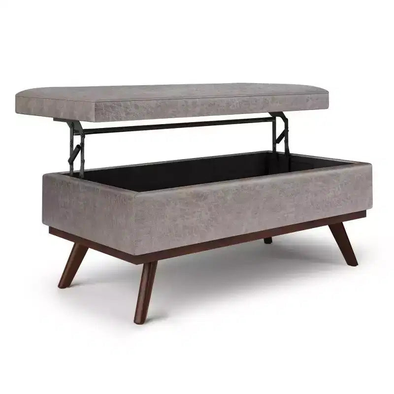 Mesa de centro otomana grande con tapa elevable Ethan - WyndenHall