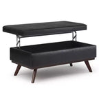 Mesa de centro otomana grande con tapa elevable Ethan - WyndenHall