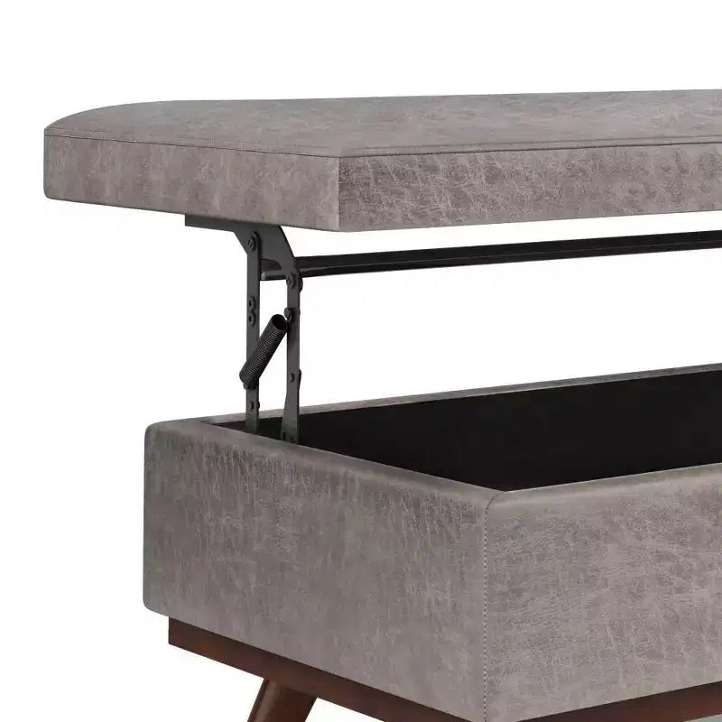 Mesa de centro otomana grande con tapa elevable Ethan - WyndenHall