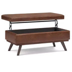 Mesa de centro otomana grande con tapa elevable Ethan - WyndenHall