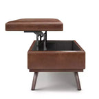 Mesa de centro otomana grande con tapa elevable Ethan - WyndenHall