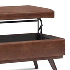 Mesa de centro otomana grande con tapa elevable Ethan - WyndenHall