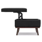 Mesa de centro otomana grande con tapa elevable Ethan - WyndenHall