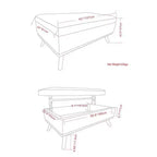 Mesa de centro otomana grande con tapa elevable Ethan - WyndenHall