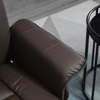 HOMCOM Sillón Reclinable Giratorio con Otomana, Sillón Reclinable de Cuero Sintético y Reposapiés con Base Envuelta para Sala de Estar, Dormitorio y Oficina en Casa