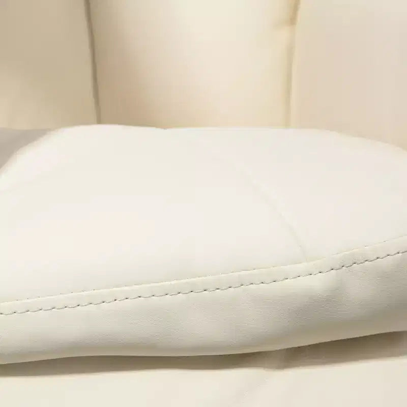 HOMCOM Sillón Reclinable Giratorio con Otomana, Sillón Reclinable de Cuero Sintético y Reposapiés con Base Envuelta para Sala de Estar, Dormitorio y Oficina en Casa