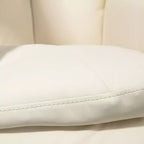 HOMCOM Sillón Reclinable Giratorio con Otomana, Sillón Reclinable de Cuero Sintético y Reposapiés con Base Envuelta para Sala de Estar, Dormitorio y Oficina en Casa