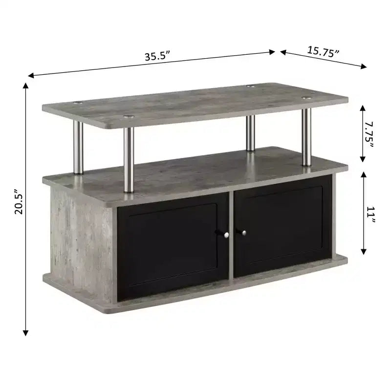 Mueble para TV Designs2Go para televisores de hasta 49 pulgadas con 2 armarios de almacenamiento y estante - Breighton Home