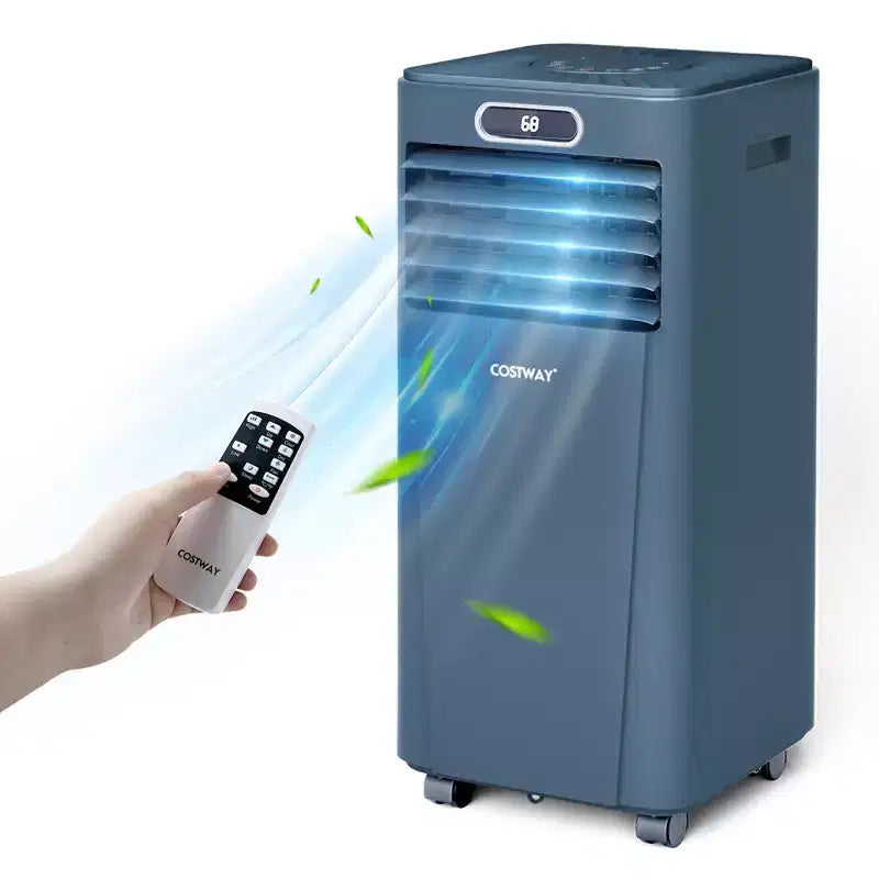 Costway 6000 BTU (10000 BTU ASHRAE) Portable Air Conditioner w/ Remote Control 3-in-1 Air Cooler w/ Drying