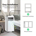 Costway 8000 BTU/10000BTU ASHRAE Portable Air Conditioner 3-in-1 Air Cooler with Remote Control