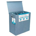BirdRock Home Double Linen Laundry Hamper with Lid and Removable Liner - Light Blue