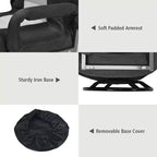 Costway 360-Degree Swivel Gaming Floor Chair with Foldable Adjustable Backrest