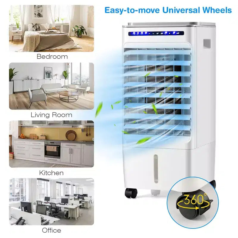Costway 3-in-1 Evaporative Air Cooler Portable Air Cooling Fan w/ Fan & Humidifier